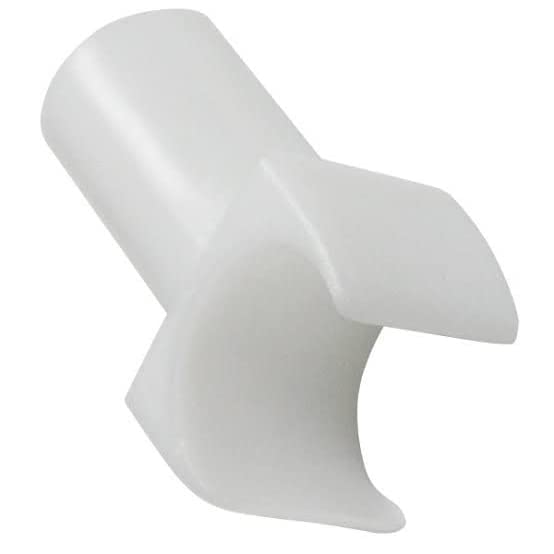 White Nylon Seat Rail Glide for Fixed Arm Wheelchair | 3/4" (2 Large)