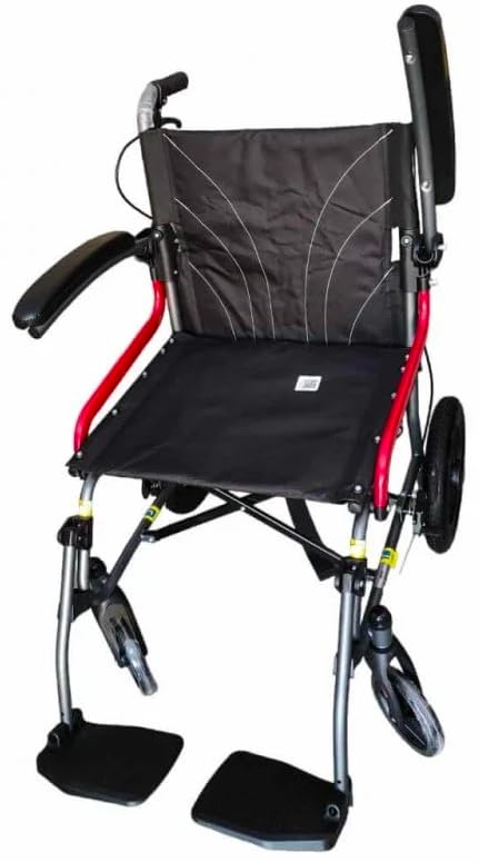 Karma Ryder 6 MWC-AR FR-F12 Lightweight Folding Wheelchair for Easy Compact Mobility | MS Frame | Flip Up Arm Rest & Footrest | Ergonomic Comfortable Seating | Attendant Brake