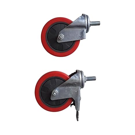 eOnekart 3 Inch Castor Wheel Complete Set 4Pcs with Thread | Replacement for Wheelchair & Mobility Equipment | Heavy Duty Durable Smooth Rolling Universal Front Wheel Spare Part | Quick Install