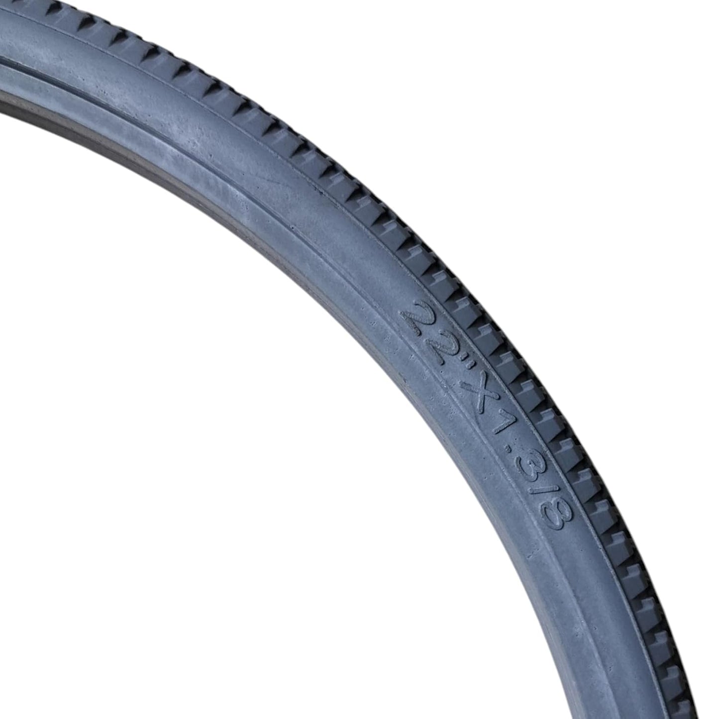 eOnekart 22 Inch (22×1 3/8) Replacement Wheelchair Puncture Proof Solid PU Rear Wheel Tires Grey (Pack Of 2)