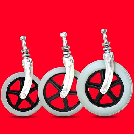 eOnekart Replacement Wheelchair Wheel Caster Fork – Heavy Duty Durable Front Wheel Fork for Standard Wheelchairs | Universal Fit for 6 to 8 Inch Caster Wheels | Easy to Install Accessories (Pack Of 2)