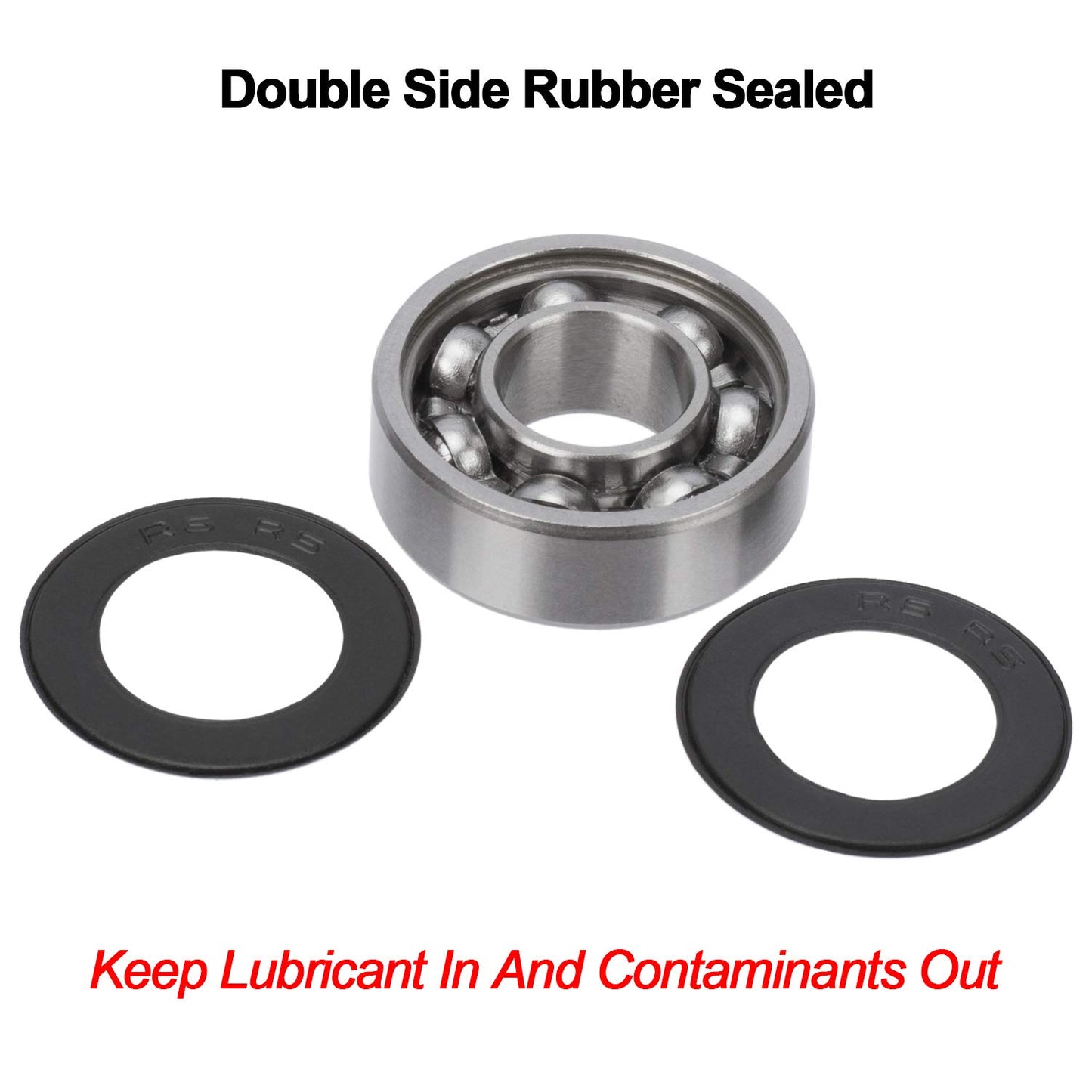 608RS (8x22x7mm) Ball Bearings Metal Double Shielded Radial Ball Bearings | 3D Printer or Robotics or DIY Projects or Wheelchair Wheel