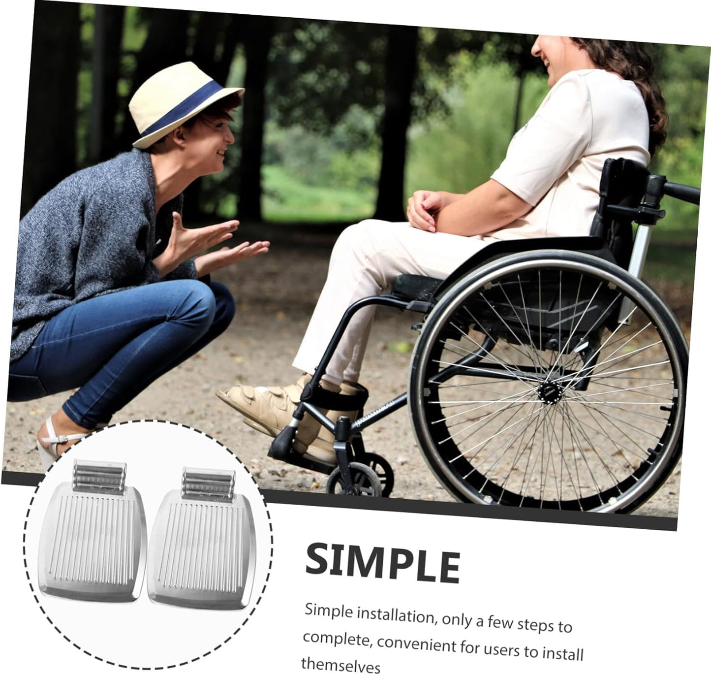 eOnekart Aluminium Foot Rest for Wheelchair (Singal) – Strong & Durable Replacement Footrests | Lightweight, Adjustable, Easy to Attach, Universal Fit for Most Standard Wheelchairs