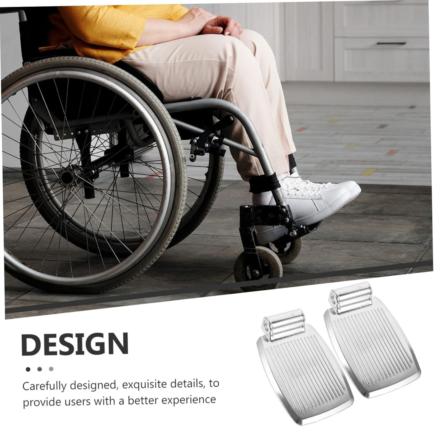 eOnekart Aluminium Foot Rest for Wheelchair (Singal) – Strong & Durable Replacement Footrests | Lightweight, Adjustable, Easy to Attach, Universal Fit for Most Standard Wheelchairs