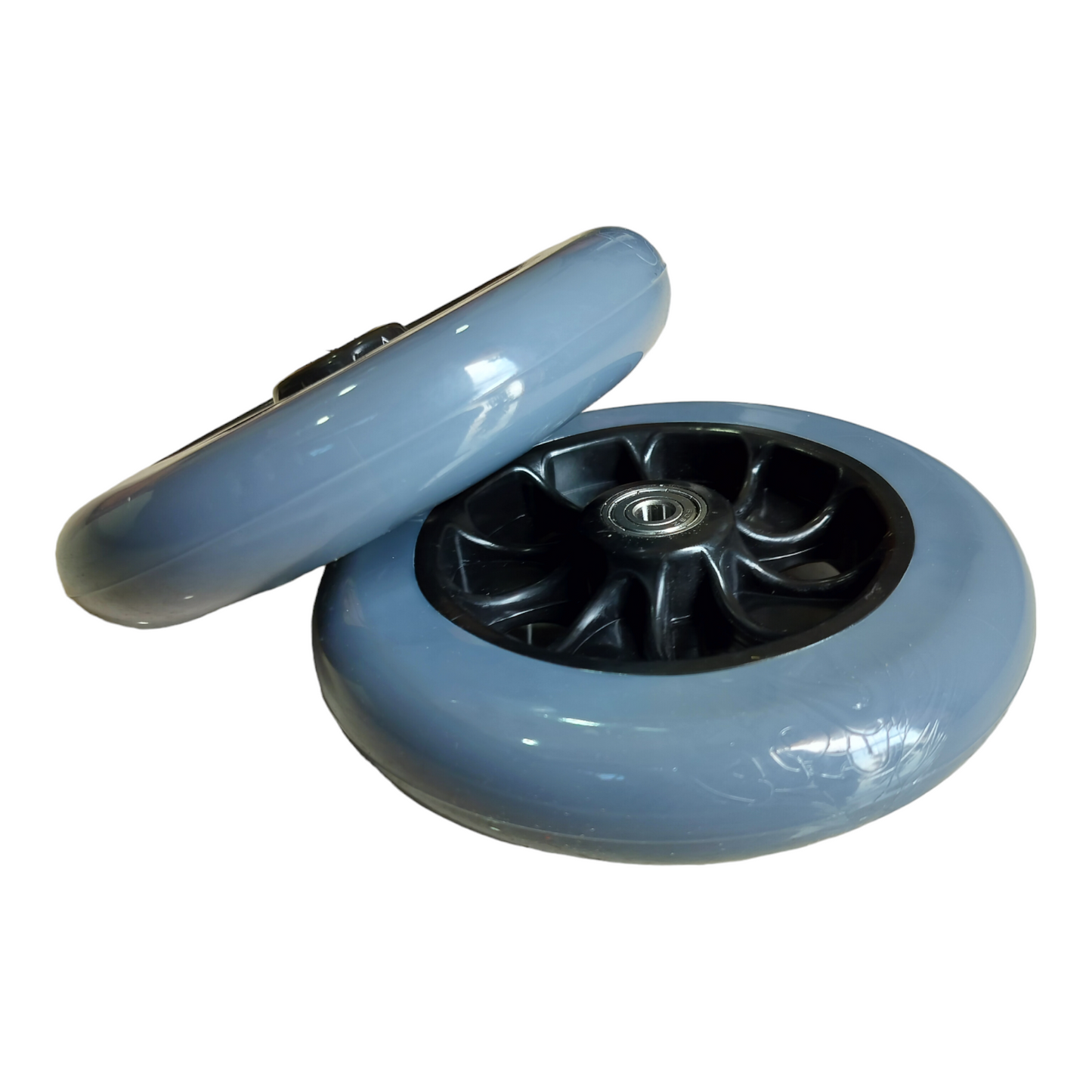 6 Inch Front Caster Solid PU Wheel Replacement for Wheelchairs, Rollators & Walkers With Bearing (Pack of 2)