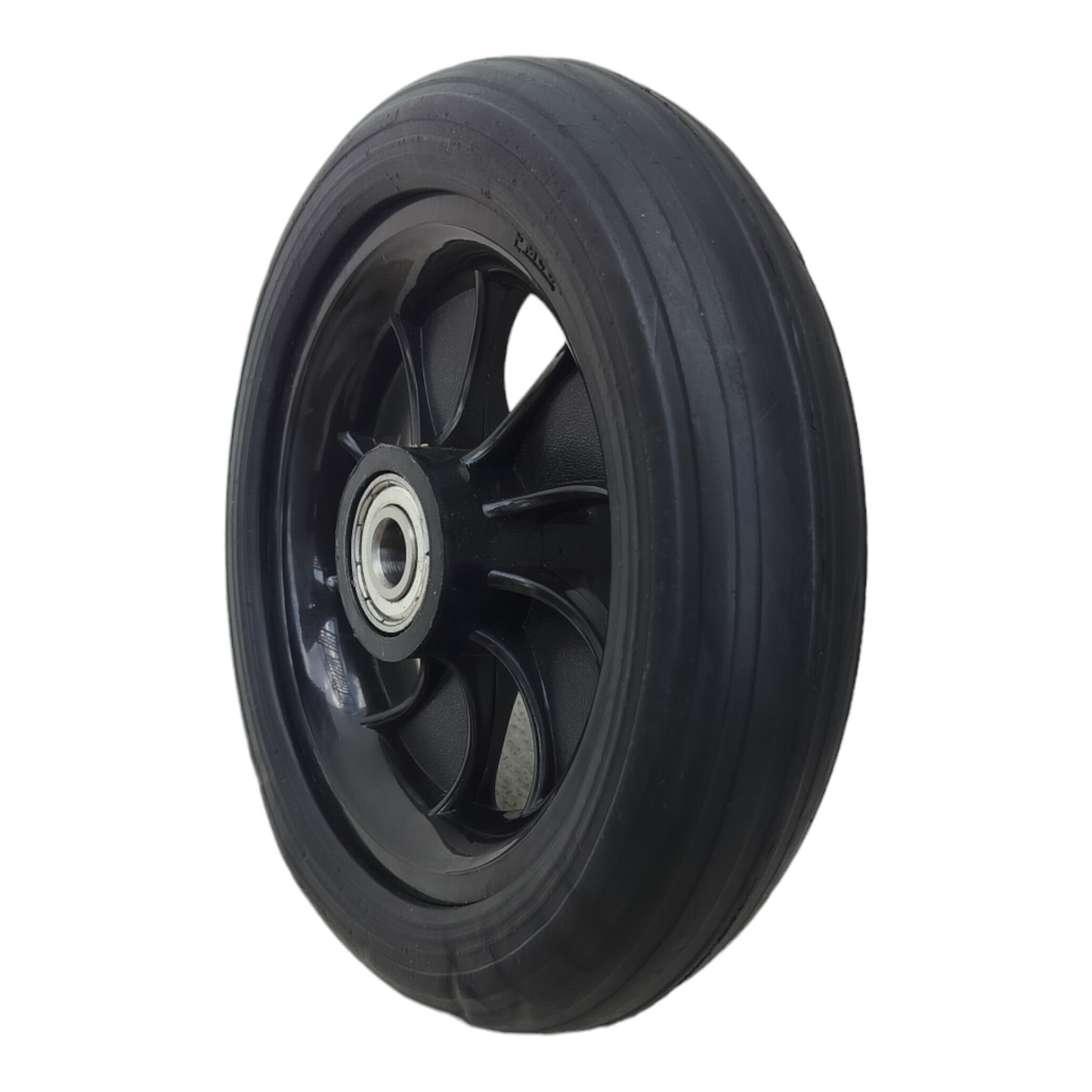 7 Inch Front Caster Solid PU Wheel Replacement for Wheelchair With Bearing (Pack of 2)