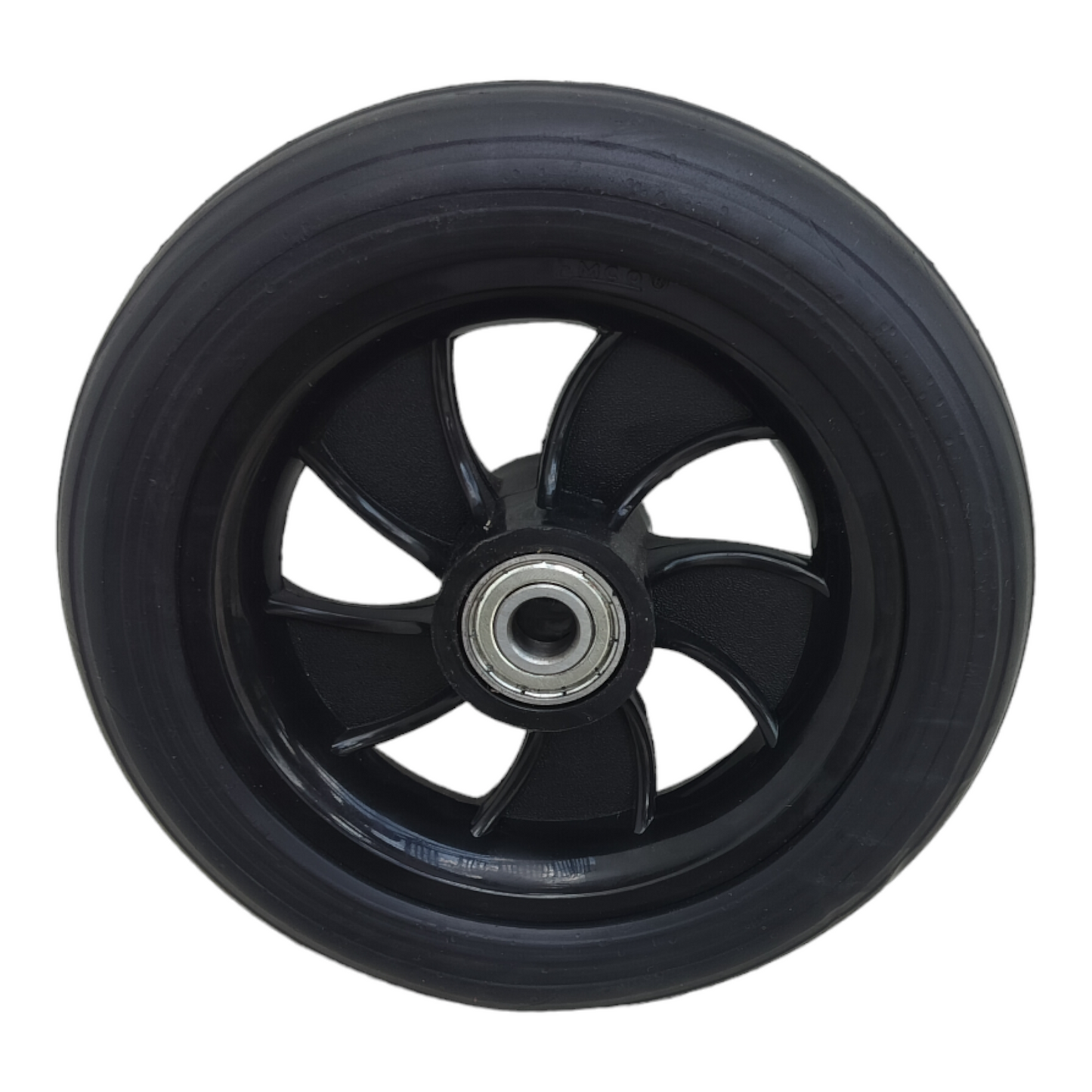 7 Inch Front Caster Solid PU Wheel Replacement for Wheelchair With Bearing (Pack of 2)