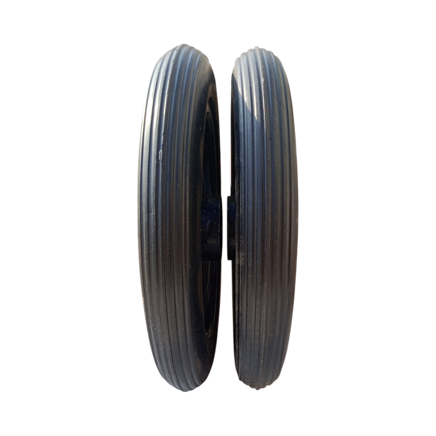 eOnekart 12 Inch Rear PU Hub PVC Wheel Replacement for Wheelchair With Bearing | Puncture Proof Solid Tire | Black (Pack of 2)