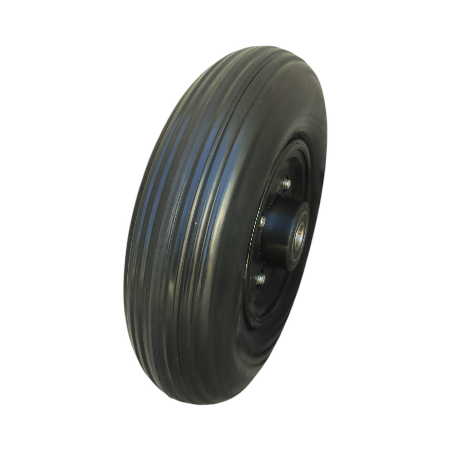 8 Inch (200×50) Front Caster Wheel for Electric Wheelchair With Bearing (Pack of 2) - Black