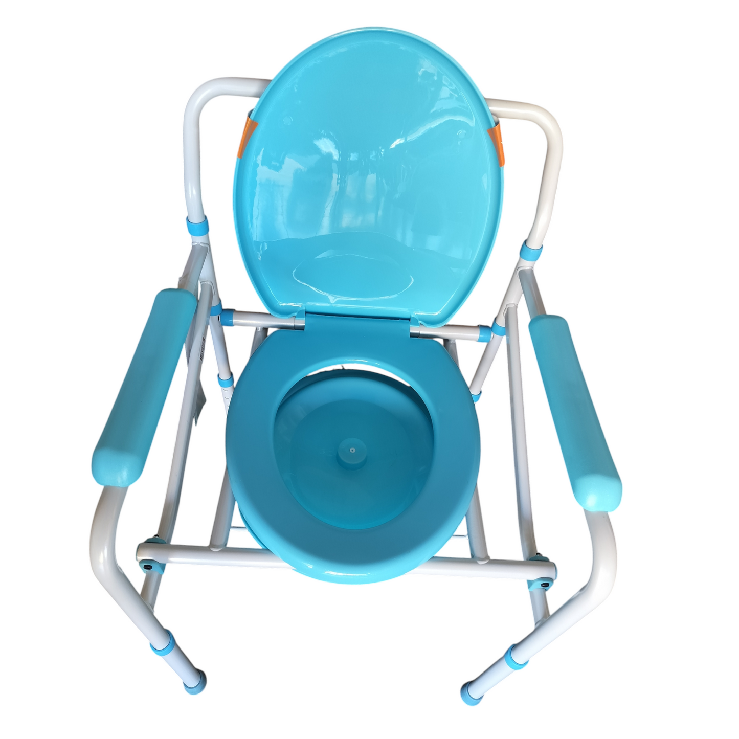 Karma Aqua-2 Bedside Commode Chair for Adult Patient for Home Hospitals Clinics I Weight Capacity Upto 120kg I Height Adjustable I Foldable Toilet Seat - Blue