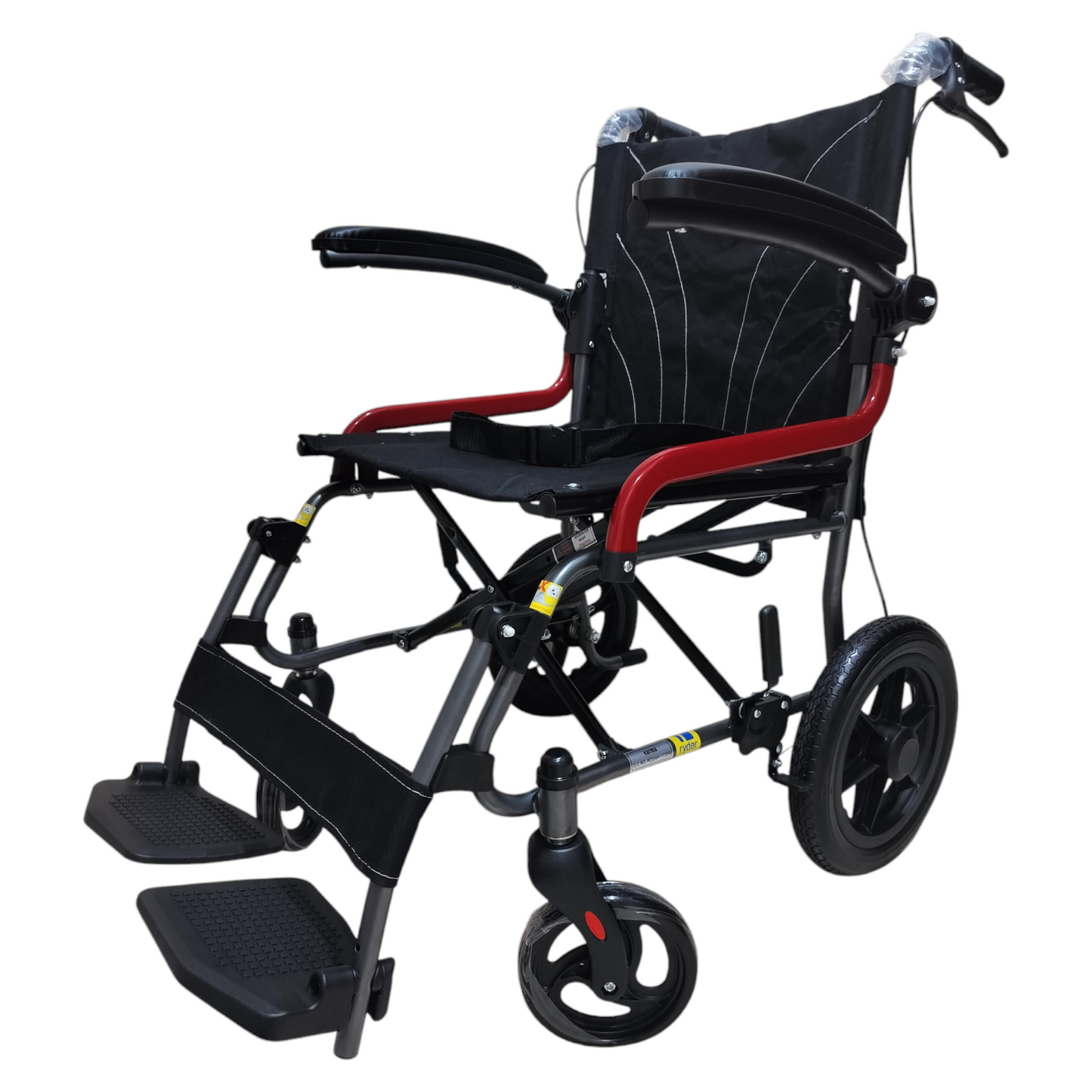Karma Ryder 6 MWC-AR FR-F12 Lightweight Folding Wheelchair for Easy Compact Mobility | MS Frame | Flip Up Arm Rest & Footrest | Ergonomic Comfortable Seating | Attendant Brake