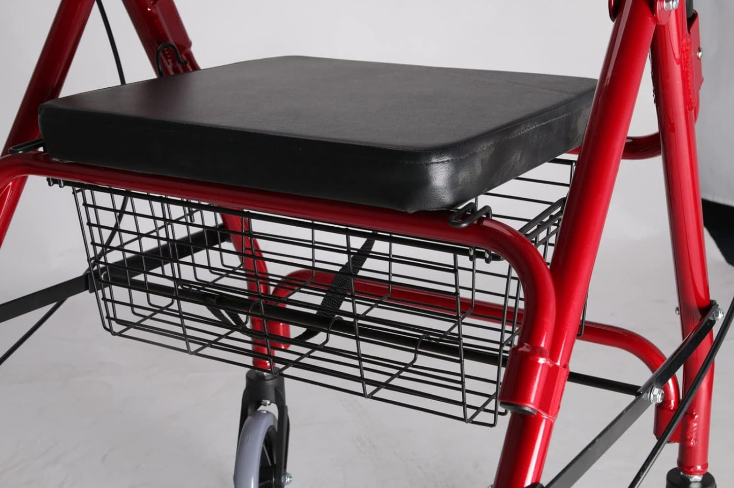 Lightweight Foldable Aluminium Dual Use Rollator Walker With Seat for Seniors