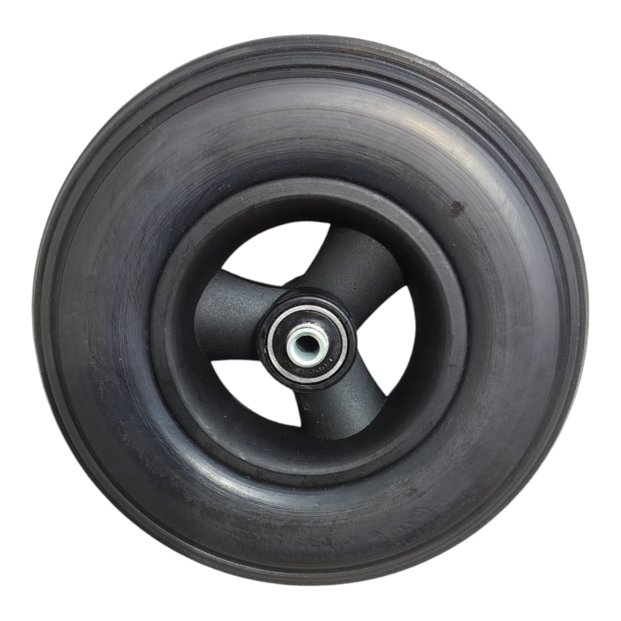 Premium Imported 8 Inch (200×50) Front Caster Wheel for Electric Wheelchair With Bearing (Pack of 2) - Black