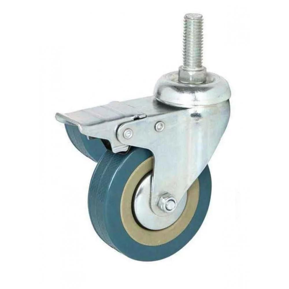 3 Inch Heavy-duty PVC Caster Wheel With Break Lock For Commode Chair (Pack of 2)