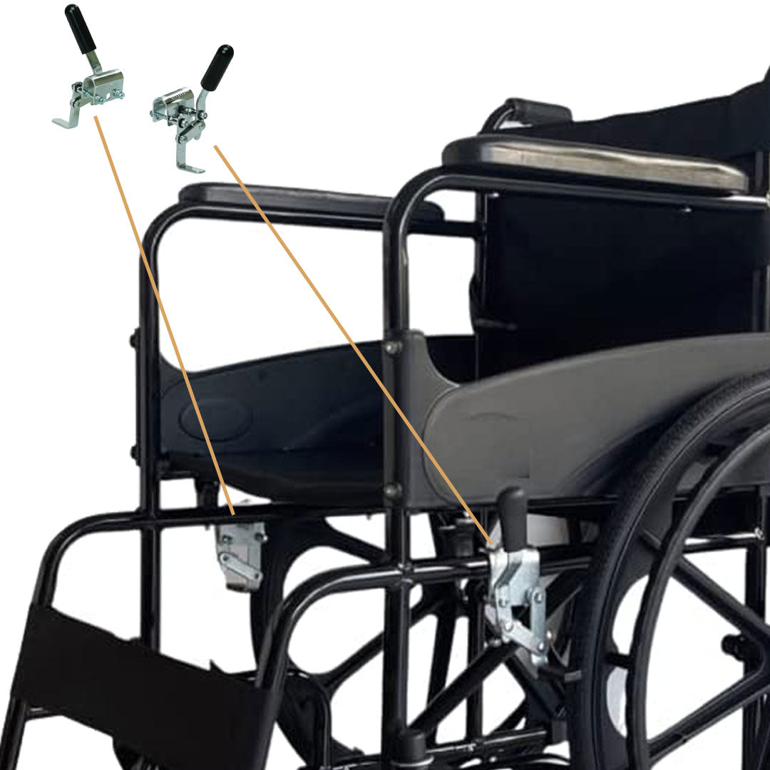 Wheelchair Wheel Lock Side Brake | Replacement Push to Lock Wheelchair Brakes | Left Side