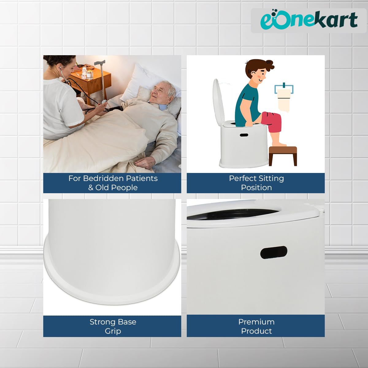 2 in 1 Top Opening Potable Commode Toilet Seat With Dual Bucket | Indian Toilet to Western Converter | Lightweight Durable & Suitable for Travel, Camping & Home Easy to Use | Weight 3Kg. Only