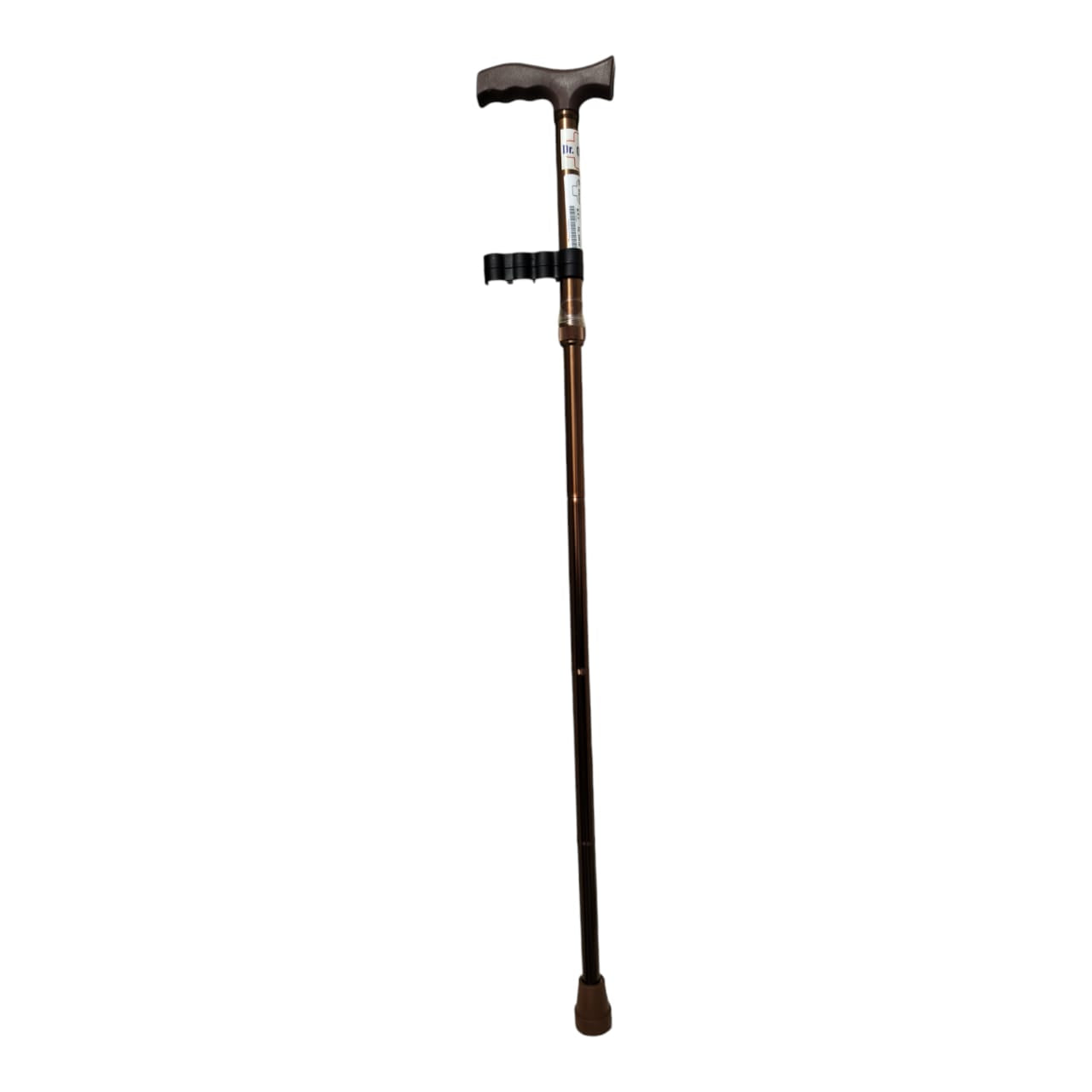 4 Folding Lightweight Portable Aluminium Walking Stick (F-CANE927) Height Adjustable Non-Slip for Old Age Men & Women (Chocolate)