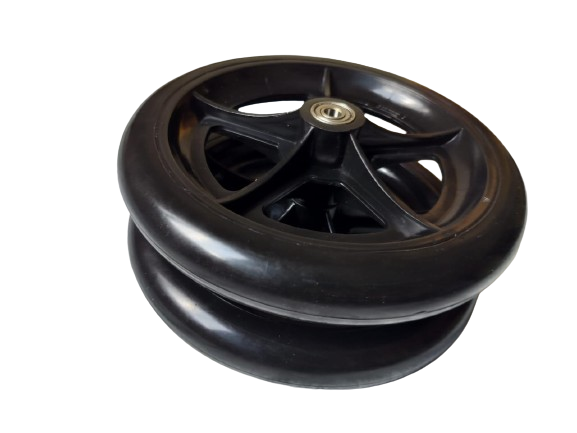 8 Inch Front Caster Wheel for Wheelchair With Bearing (Pack of 2)