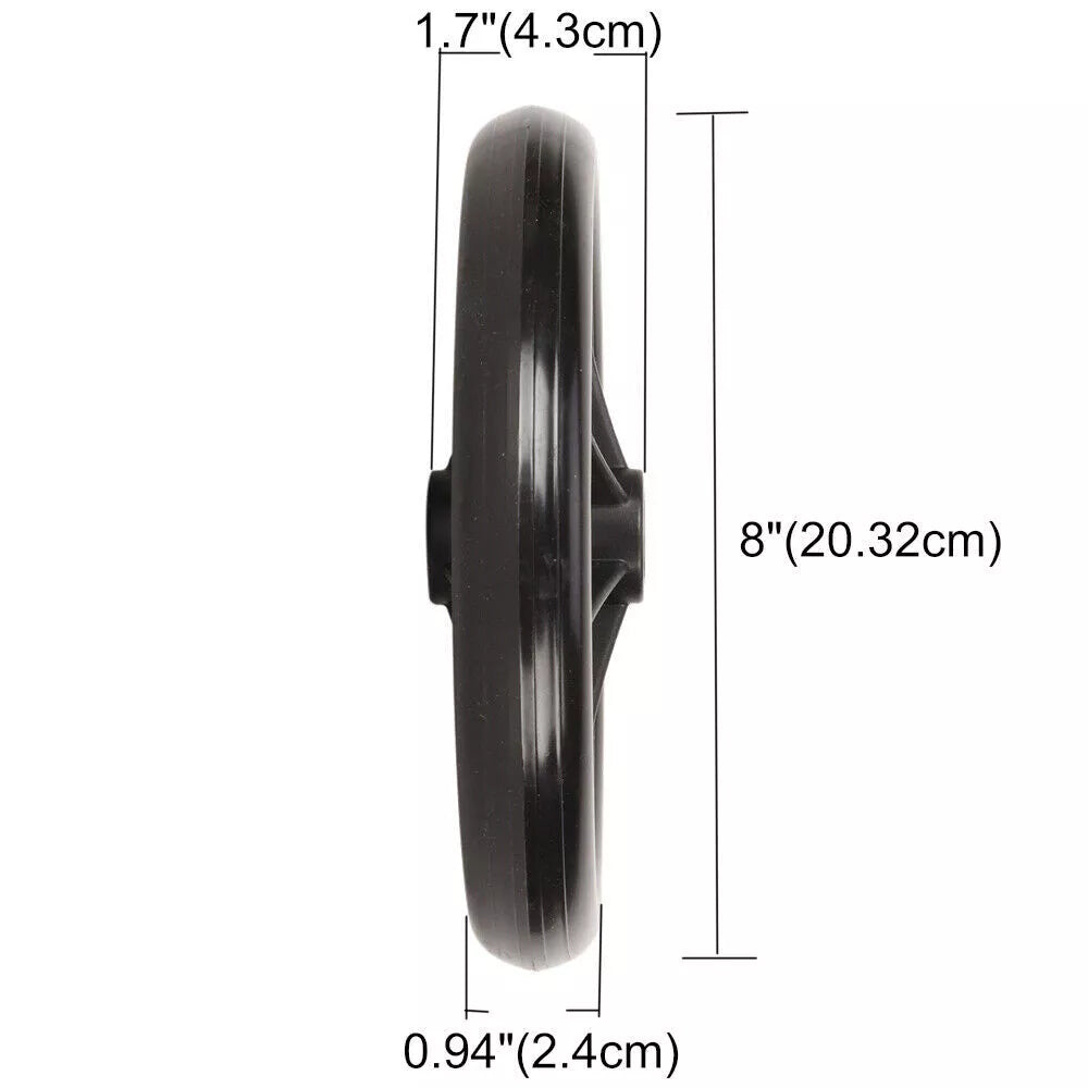 8 Inch Front Caster Wheel for Wheelchair With Bearing (Pack of 2)