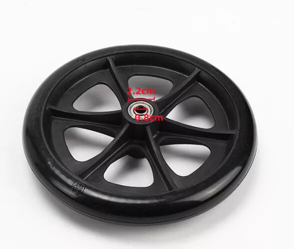 8 Inch Front Caster Wheel for Wheelchair With Bearing (Pack of 2)