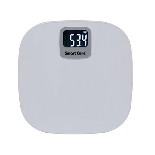 eOnekart Electronic Bathroom Weighing Scale SC0182, High Precision Digital Body Weight Machine with Auto Step-On Technology, 180kg Capacity, Tempered Glass Platform & White LED Display (White)