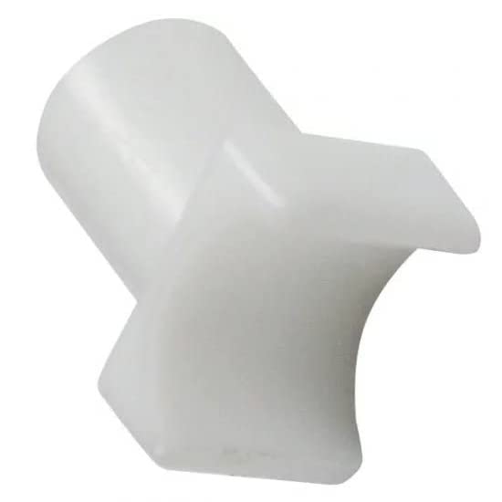 White Nylon Seat Rail Glide for Fixed Arm Wheelchair | 1/2" and 3/4" (1 Large 1 Small)