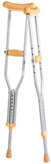 eOnekart Adjustable Under Arm Crutches for Adults (Small Size) | Lightweight Aluminium Walking Support | Anti-Slip Rubber Tips | Height Adjustable Walking Aid for Injury, Surgery & Mobility Support