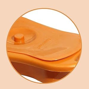 eOnekart Unisex Polypropylene Bed Pan I-25 with Lid – Full Size Adult Bedpan for Men & Women | Durable Leakproof Portable Bed Pan for Elderly, Patients & Bedridden Care | Easy Clean Medical Bedpan (Orange)