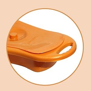 eOnekart Unisex Polypropylene Bed Pan I-25 with Lid – Full Size Adult Bedpan for Men & Women | Durable Leakproof Portable Bed Pan for Elderly, Patients & Bedridden Care | Easy Clean Medical Bedpan (Orange)