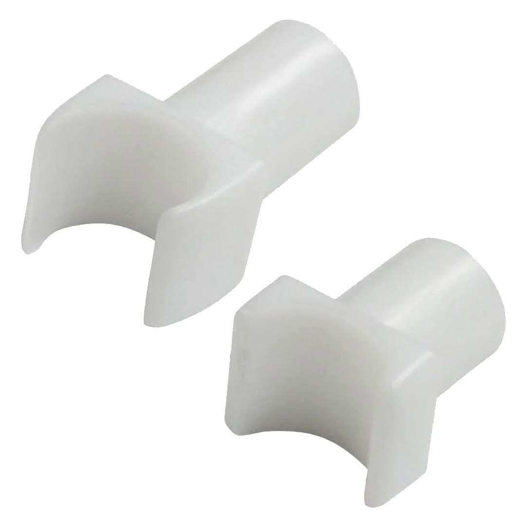 White Nylon Seat Rail Glide for Fixed Arm Wheelchair | 1/2" and 3/4" (1 Large 1 Small)