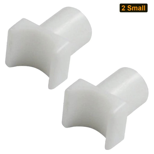 White Nylon Seat Rail Glide for Fixed Arm Wheelchair | 1/2" (2 Small)