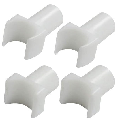 White Nylon Seat Rail Glide for Fixed Arm Wheelchair | 1/2" and 3/4" (2 Large 2 Small)