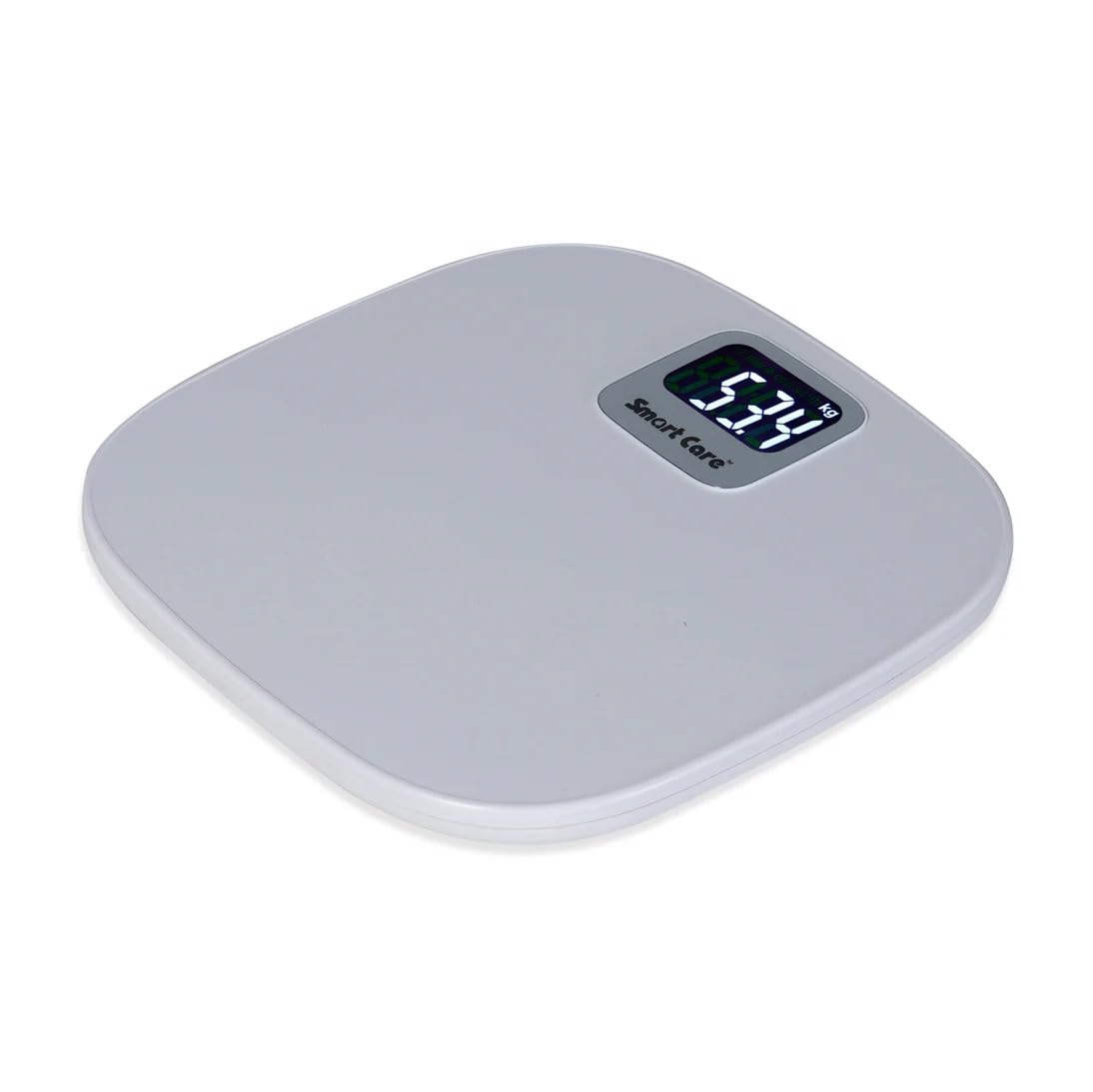 eOnekart Electronic Bathroom Weighing Scale SC0182, High Precision Digital Body Weight Machine with Auto Step-On Technology, 180kg Capacity, Tempered Glass Platform & White LED Display (White)