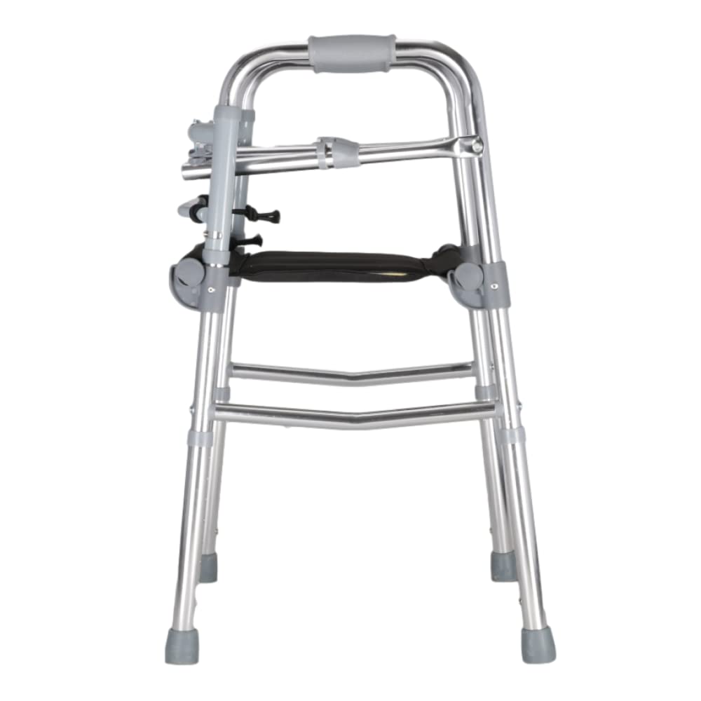 Lightweight Foldable Height Adjustable Walker With Seat