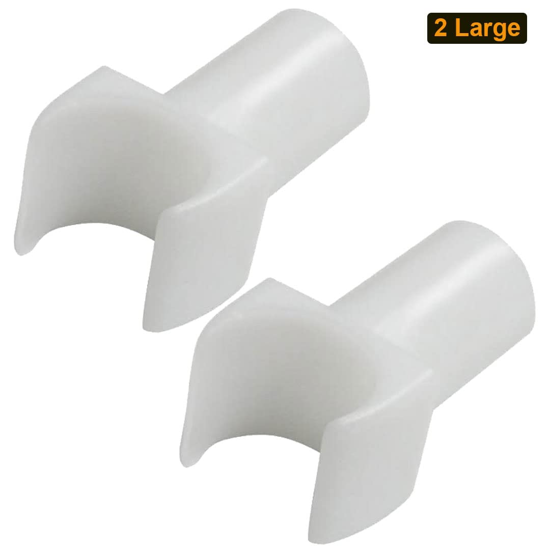 White Nylon Seat Rail Glide for Fixed Arm Wheelchair | 3/4" (2 Large)