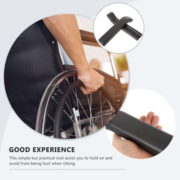 eOnekart Wheelchair Armrest Pad Replacement – Universal Fit, Comfortable Soft Cushion Desk Pads for Manual & Electric Wheelchairs | PU Foam Arm Rest Support | Mobility Spare Parts Accessories (1 Pair)