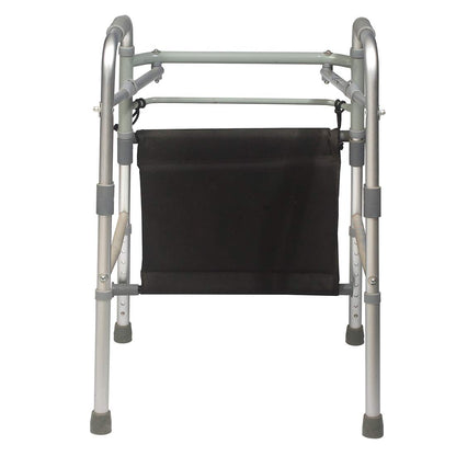 Aluminium Height Adjustable Folding Walker With Seat | Lightweight Portable | Handle Grip | Easy to Use