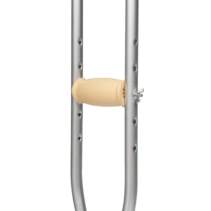 eOnekart Adjustable Under Arm Crutches for Adults (Large Size) | Lightweight Aluminium Walking Support | Anti-Slip Rubber Tips | Height Adjustable Walking Aid for Injury, Surgery & Mobility Support