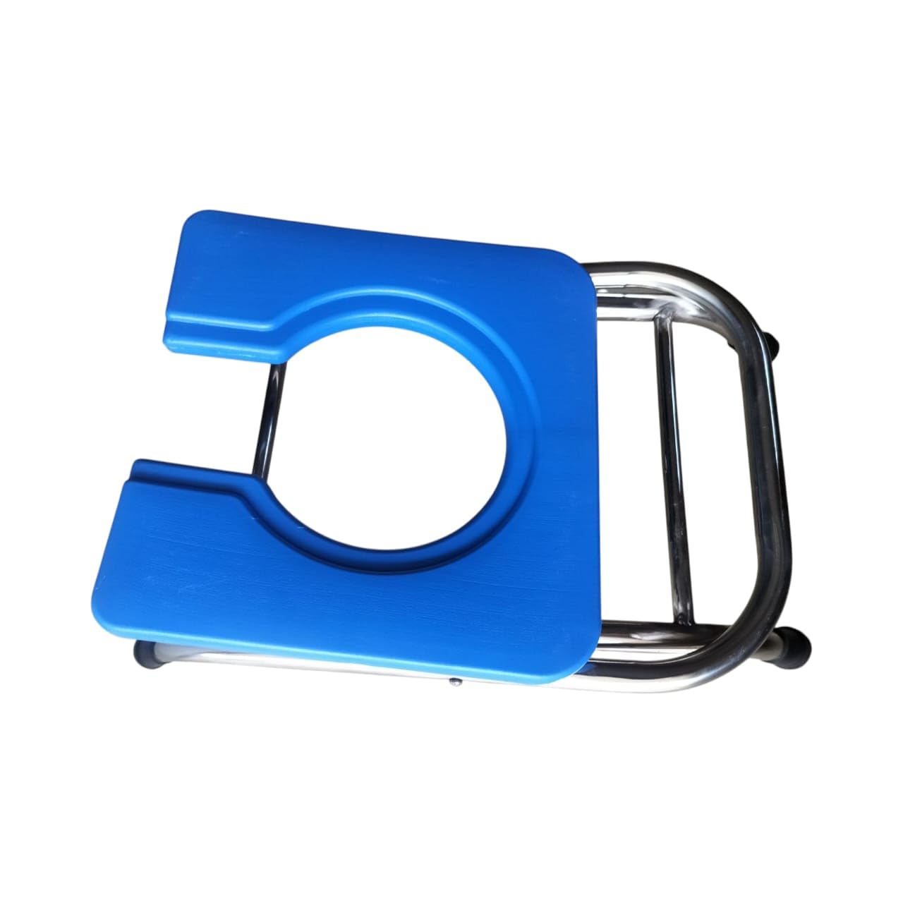 eOnekart Multicolor Imported Foldable Stainless Steel Shower Commode Stool | Bedside Commode Chair Toilet Comfortable For Elderly Pregnant Women, Senior & Disabled Patients