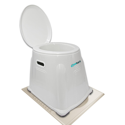 Heavy Duty Portable Commode Indian Toilet to Western Converter - Commode Stool for Indian Toilet | Toilet Stool for Patients, Pregnant Woman, Adults, Elderly, Kids, Handicap | Portable Toilet Seat | Toilet Chair I Capacity Upto 110 Kgs