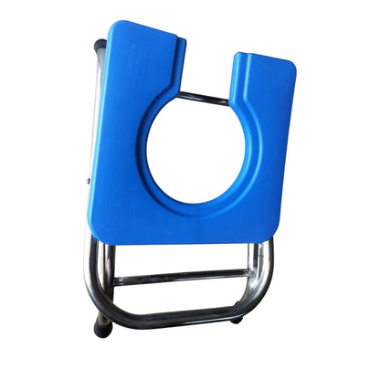 eOnekart Multicolor Imported Foldable Stainless Steel Shower Commode Stool | Bedside Commode Chair Toilet Comfortable For Elderly Pregnant Women, Senior & Disabled Patients