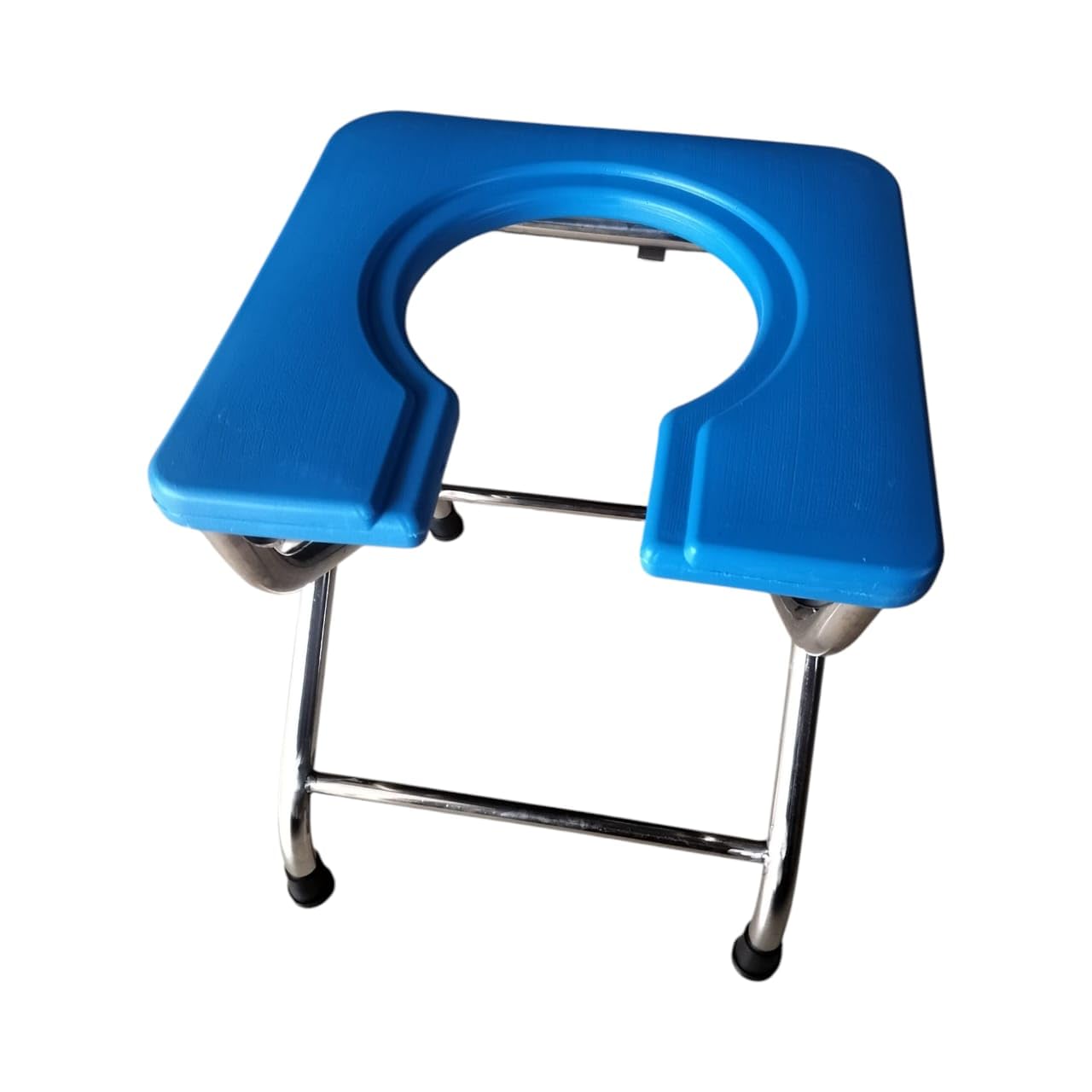 eOnekart Multicolor Imported Foldable Stainless Steel Shower Commode Stool | Bedside Commode Chair Toilet Comfortable For Elderly Pregnant Women, Senior & Disabled Patients