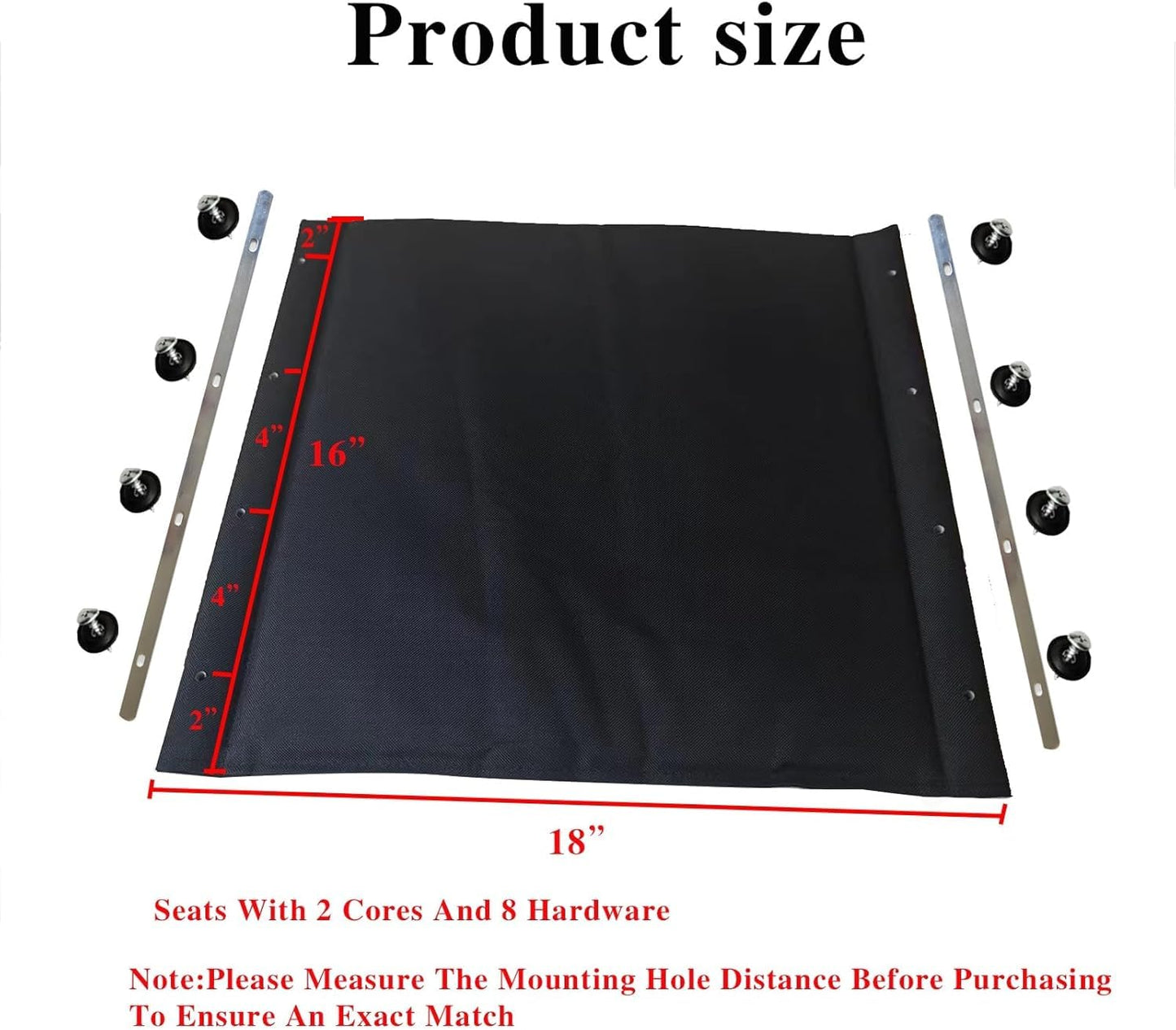 eOnekart Wheelchair Replacement Seat & Back Cover Set Size 16x18 – Durable Nylon Fabric, Universal Fit for Standard Wheelchairs, Comfortable, Washable Replacement Parts for Wheelchair