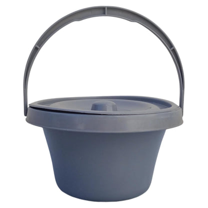 eOnekart Removable Plastic Oval Shape Commode Pot Bucket With Lid for Bedside Commode Chair | Toilet Chair | Bathroom Chair | Commode Stool| Commode Wheelchair Compatible With All Chair & Stool