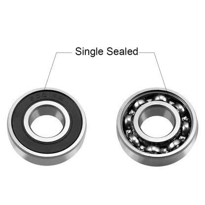 6001RS (12x28x8mm) Deep Groove Ball Bearings Rubber Double Shielded Radial Ball Bearing | 3D Printer | Robotics | DIY Projects or Wheelchair Wheel | Chrome Steel Pre-Lubricated