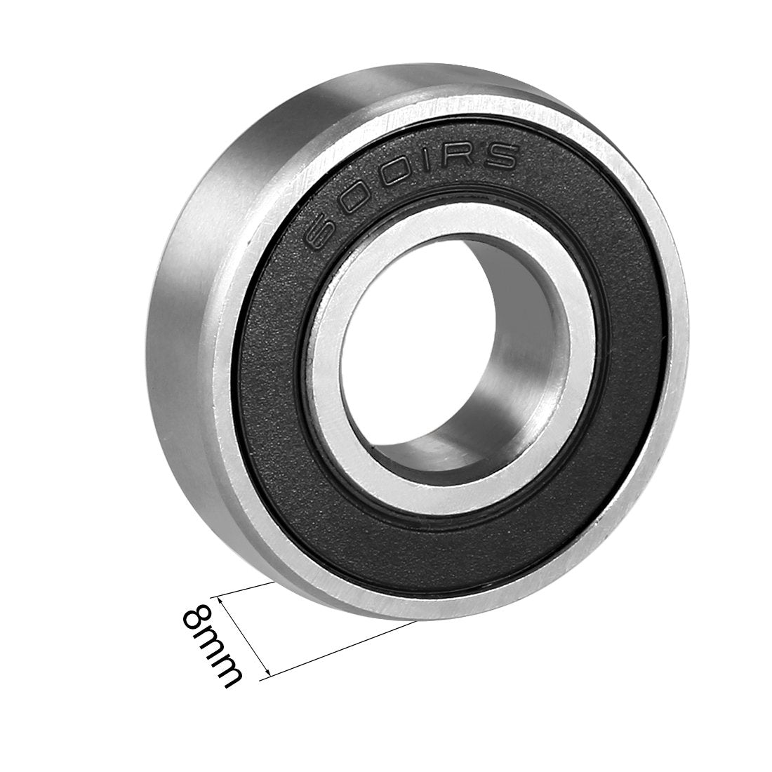 6001RS (12x28x8mm) Deep Groove Ball Bearings Rubber Double Shielded Radial Ball Bearing | 3D Printer | Robotics | DIY Projects or Wheelchair Wheel | Chrome Steel Pre-Lubricated