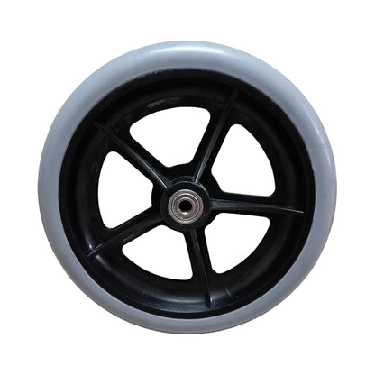 eOnekart Premium Imported 8 Inch Front Caster PU Wheel Replacement for Wheelchair With Bearing - Grey (Pack of 1)