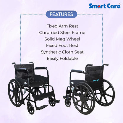 Foldable Lightweight Durable MAG WHEELCHAIR SC-809-B PC (Powder Coated)