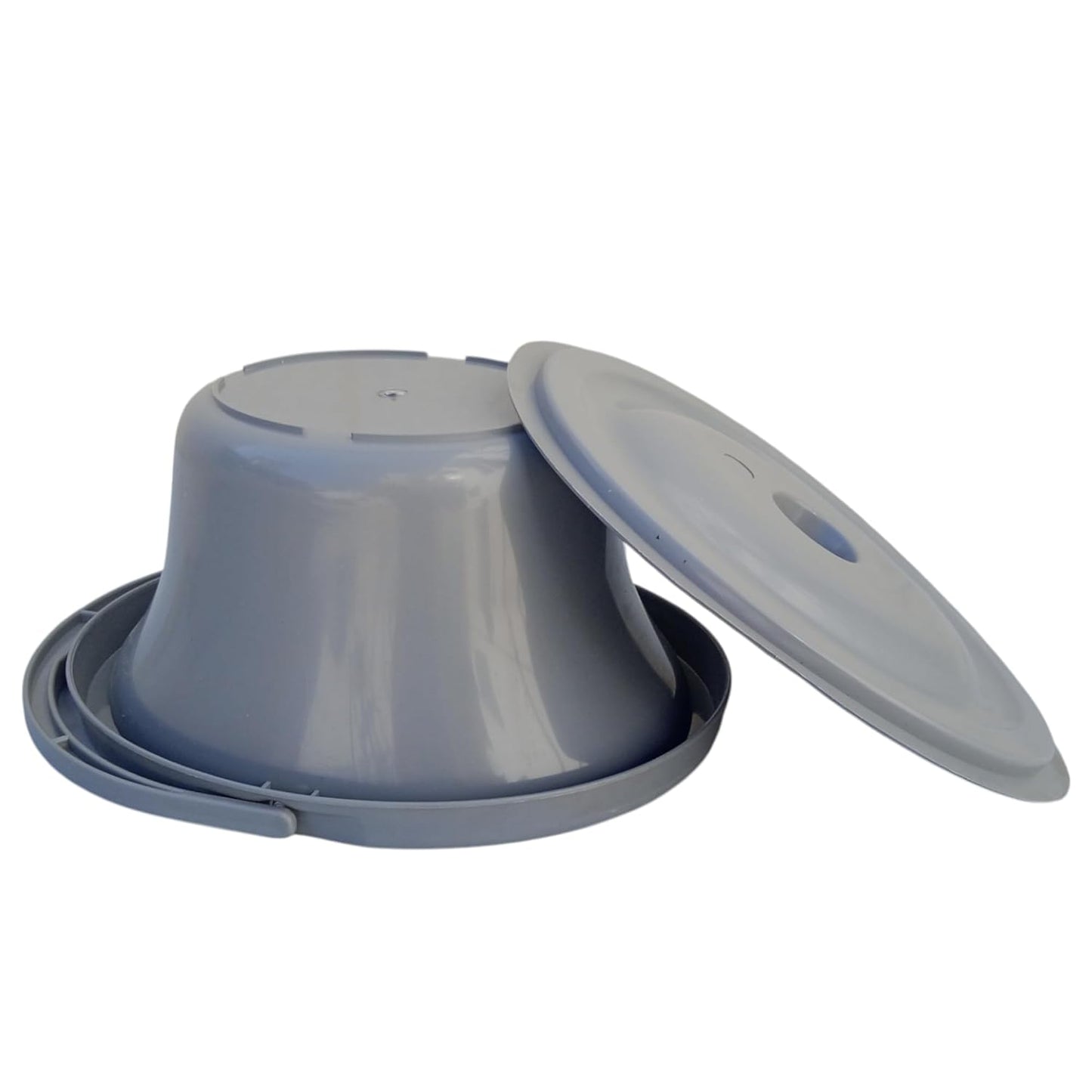 eOnekart Removable Plastic Oval Shape Commode Pot Bucket With Lid for Bedside Commode Chair | Toilet Chair | Bathroom Chair | Commode Stool| Commode Wheelchair Compatible With All Chair & Stool