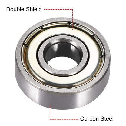 608Z (8x22x7mm) Ball Bearings Metal Double Shielded Radial Ball Bearings | 3D Printer or Robotics or DIY Projects or Wheelchair Wheel